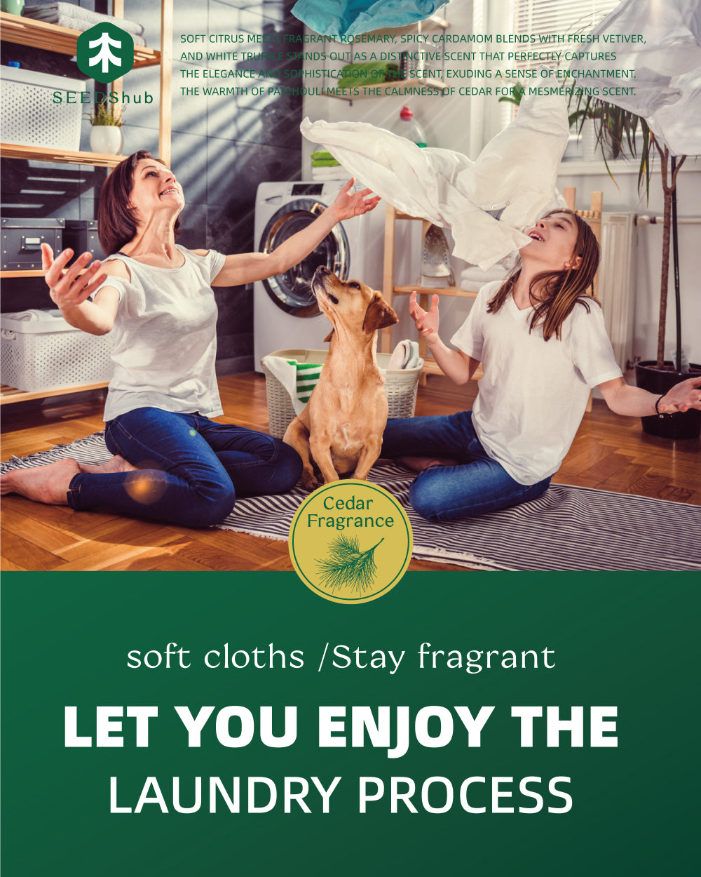 Seedshub Pet Hair Removal Laundry Detergent