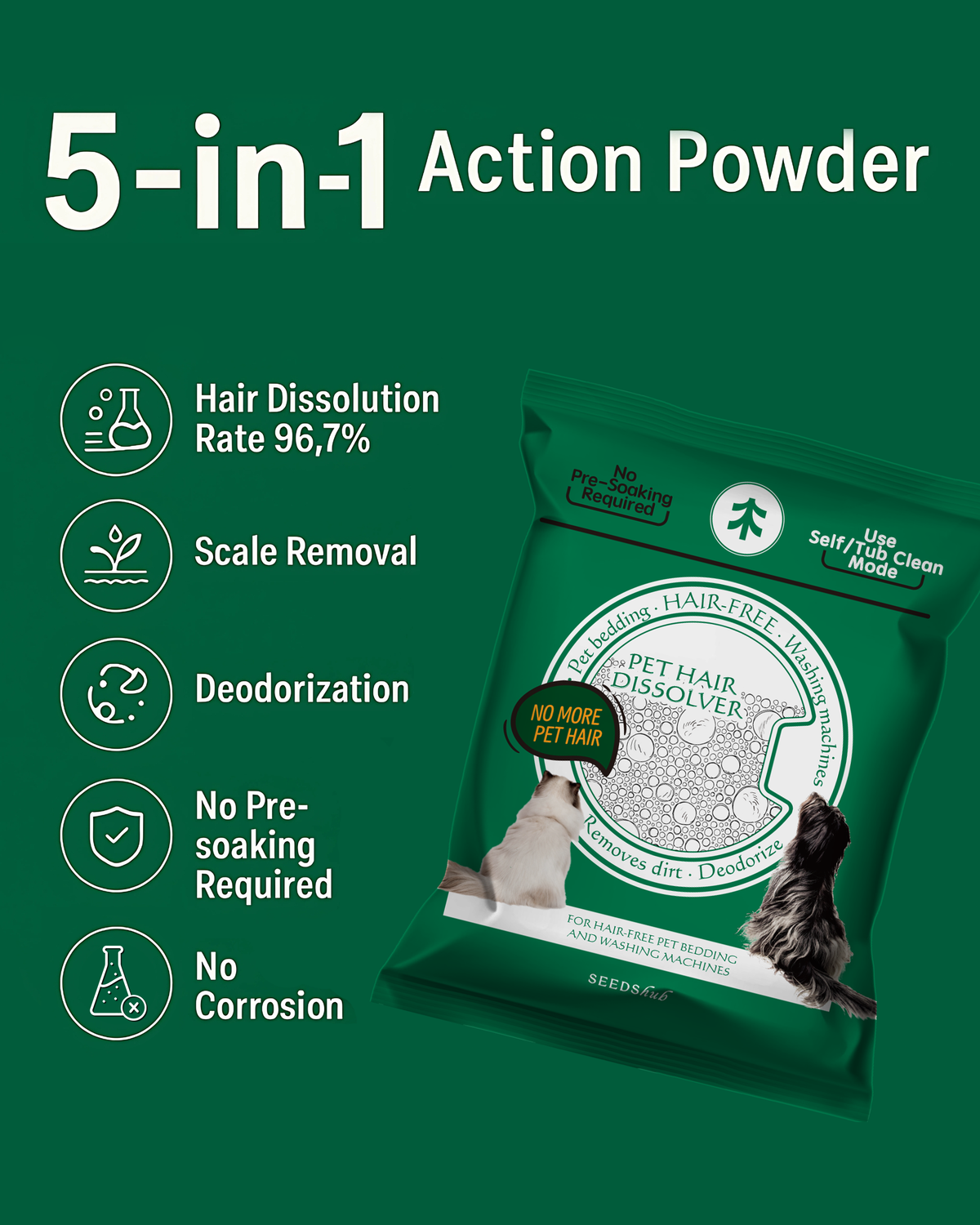 Seedshub Pet Hair Dissolver 6 Sachets Seedshub