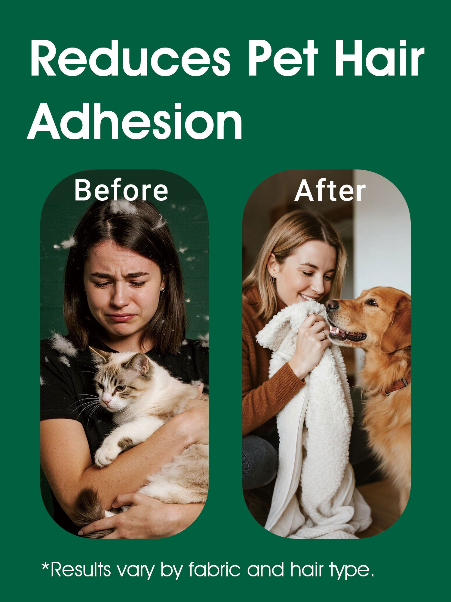 Up to 30% 3-in-1 Pet Hair Remover Spray – Dog & Cat Hair Remover, Fabric Refresher, Odor Eliminator & Anti-Static, 6.76 Ounces (Pack of 2)