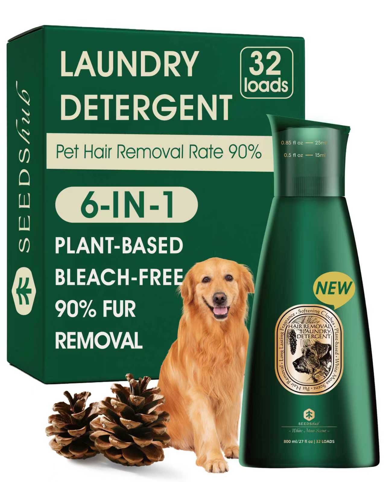 Seedshub Pet Hair Removal Laundry Detergent 800ml