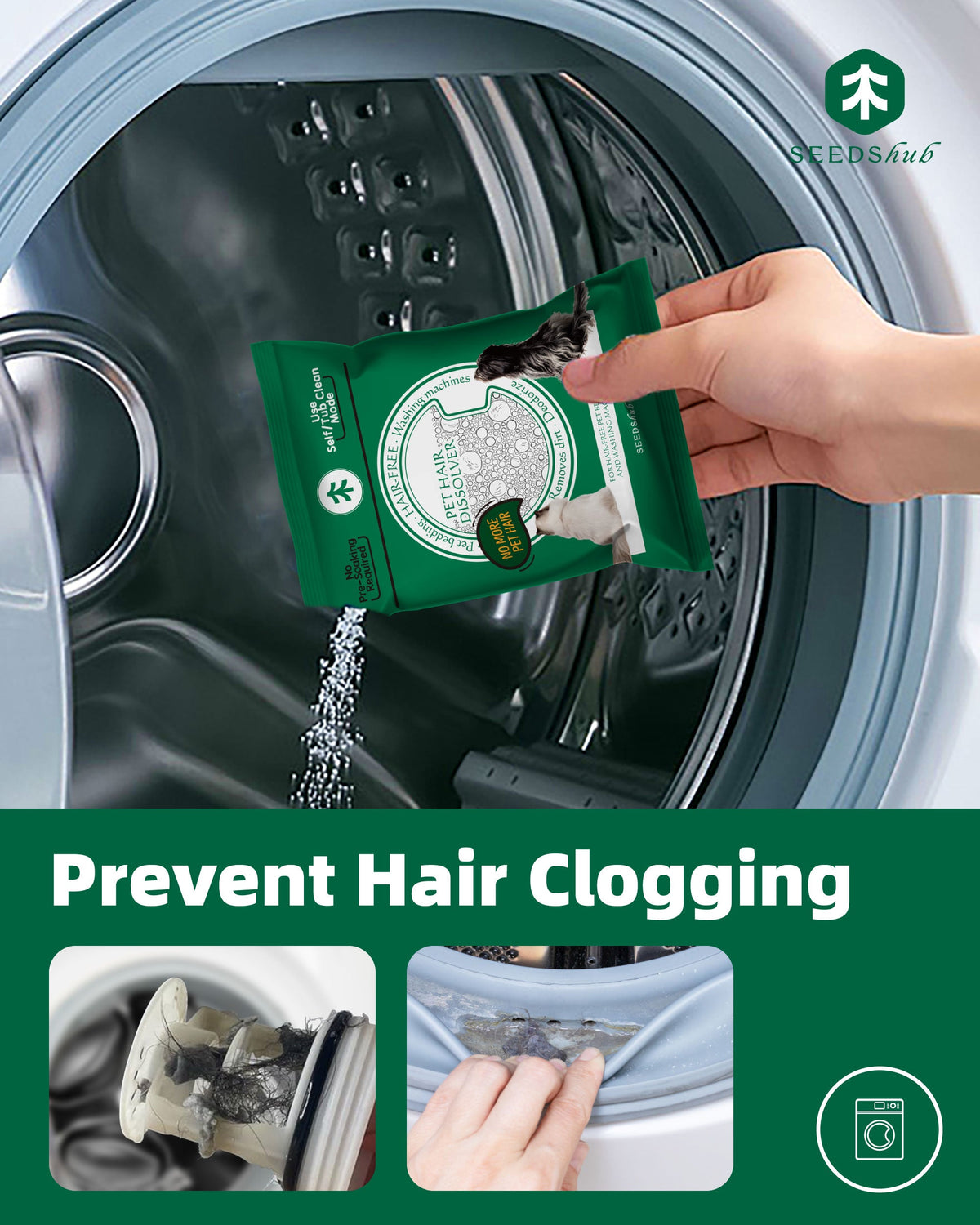 Seedshub Pet Hair Dissolver 6 Sachets Seedshub