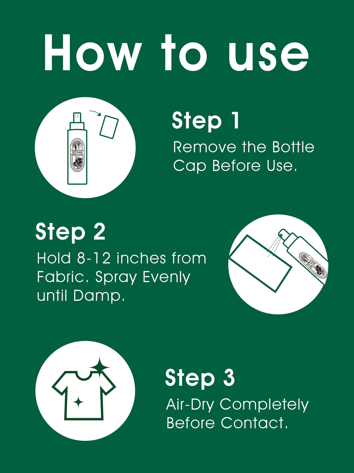 Up to 30% 3-in-1 Pet Hair Remover Spray – Dog & Cat Hair Remover, Fabric Refresher, Odor Eliminator & Anti-Static, 6.76 Ounces (Pack of 2)