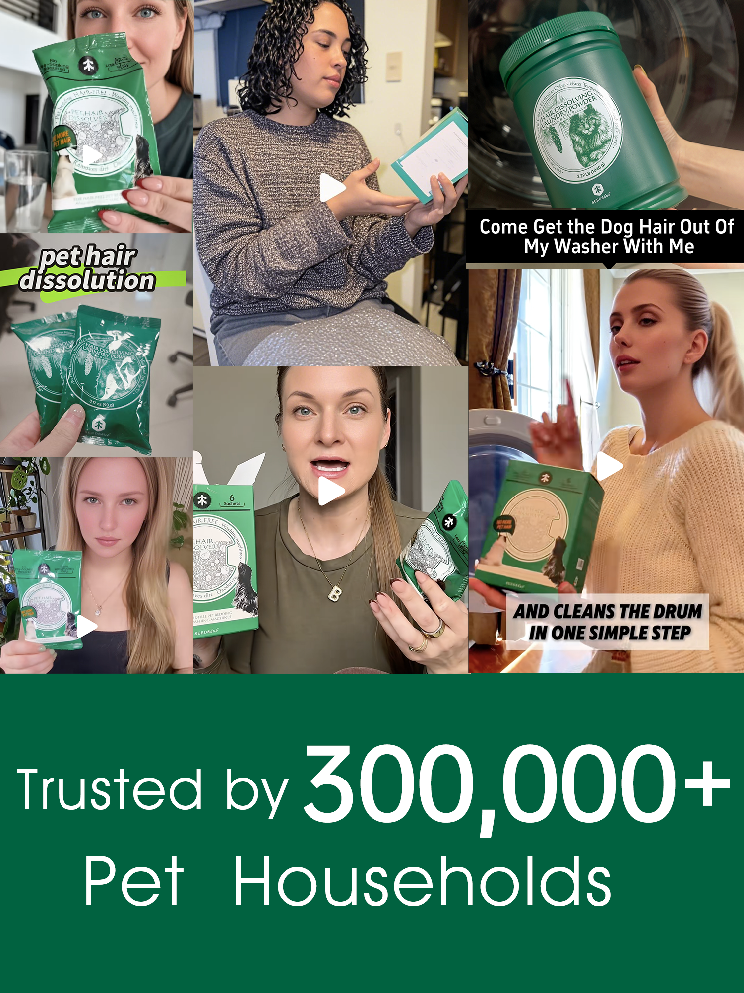 Up to 30% Seedshub Pet Hair Dissolving Laundry Powder - 90g*2pk