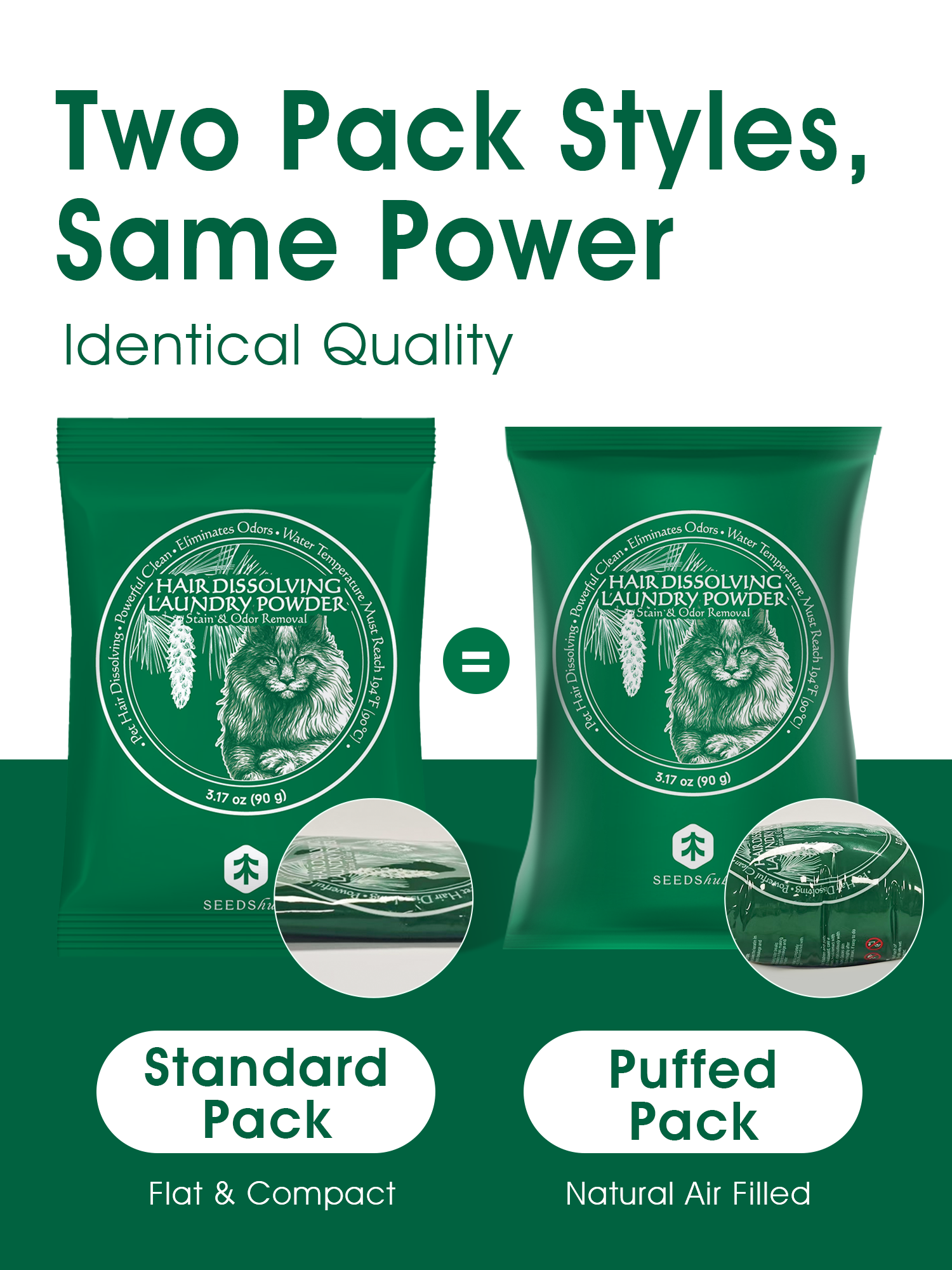 Up to 30% Seedshub Pet Hair Dissolving Laundry Powder - 90g*2pk